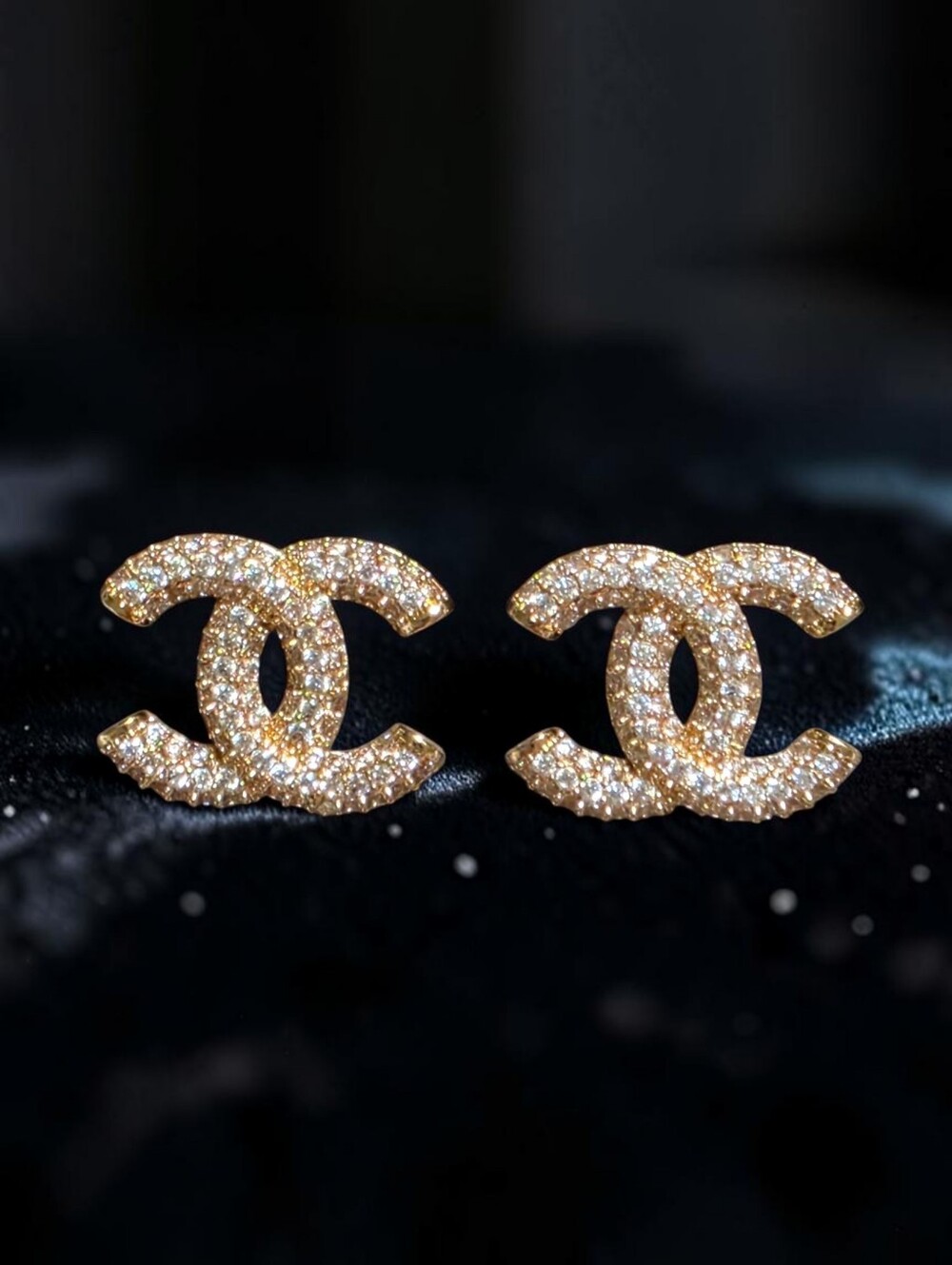 Gold Micro Pave Earrings